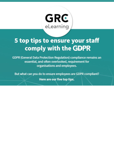 5 top tips to ensure your staff comply with the GDPR
